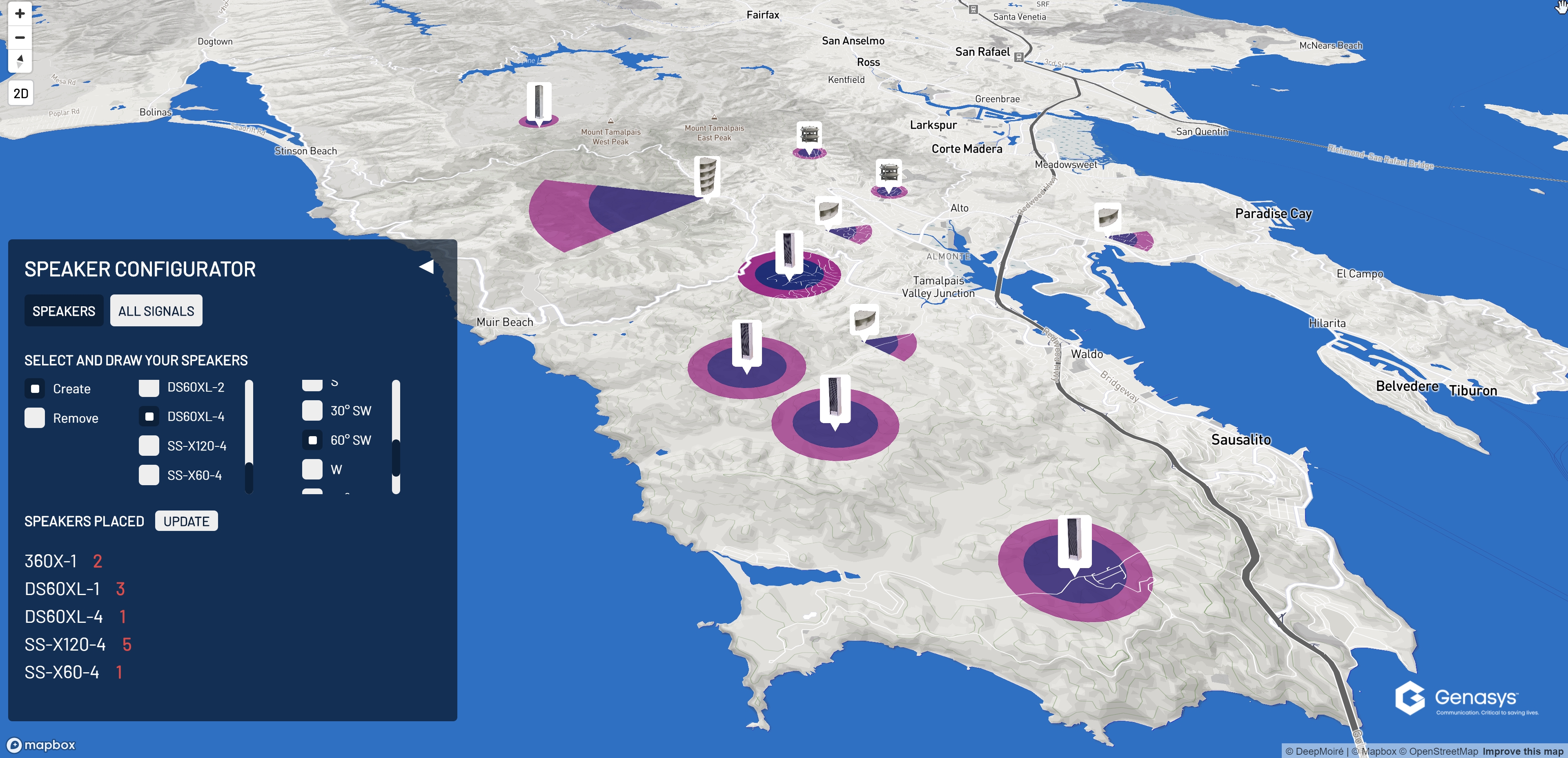 Interactive Speaker Coverage Map Configurator