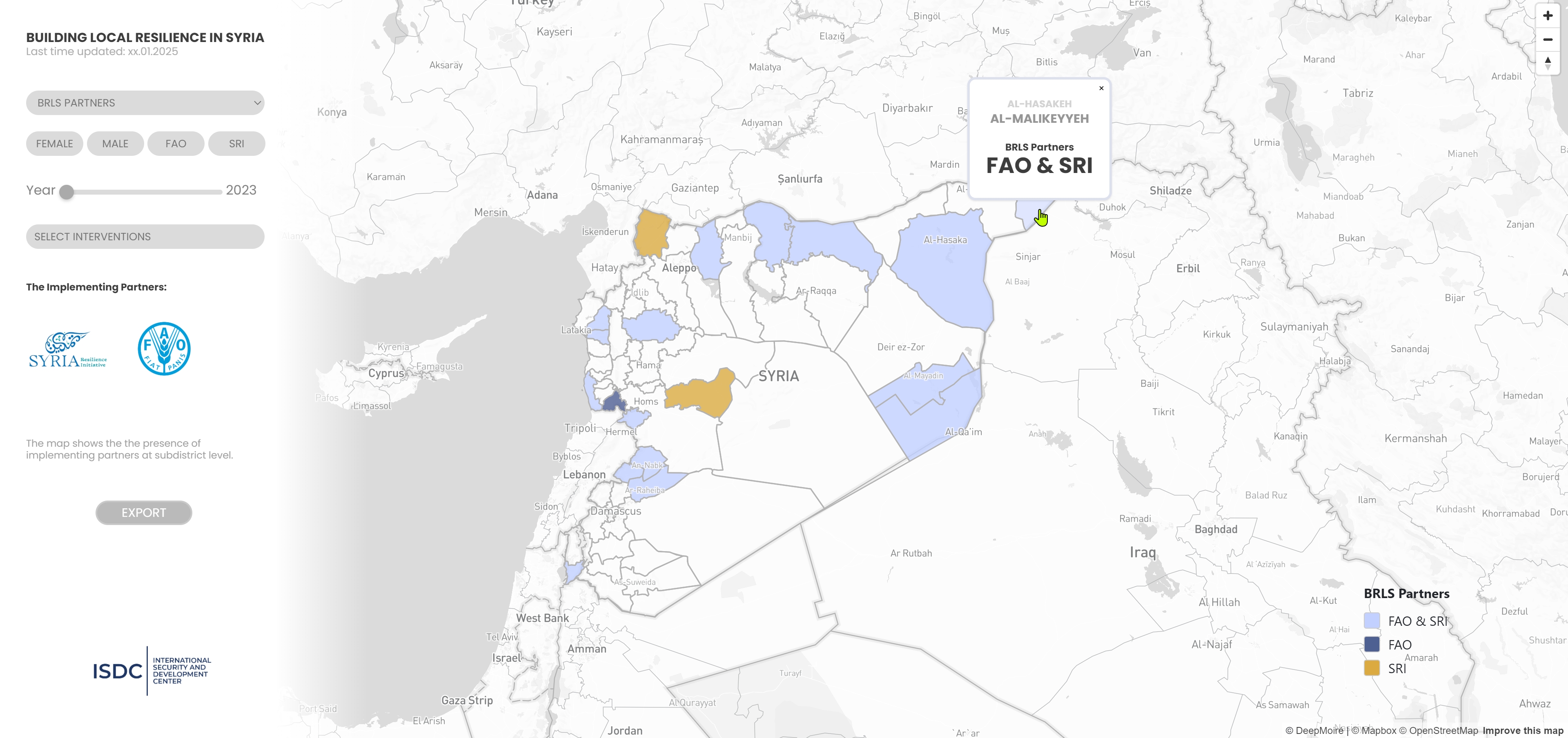 Interactive Research Map & Geospatial Dashboard for Syria